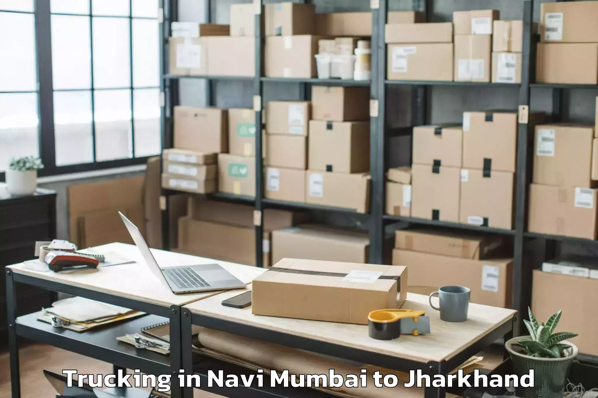 Top Navi Mumbai to Medininagar Trucking Available